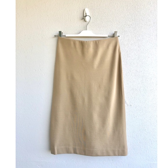 Uniqlo Dresses & Skirts - UNIQLO | Tan Jersey Pencil Skirt